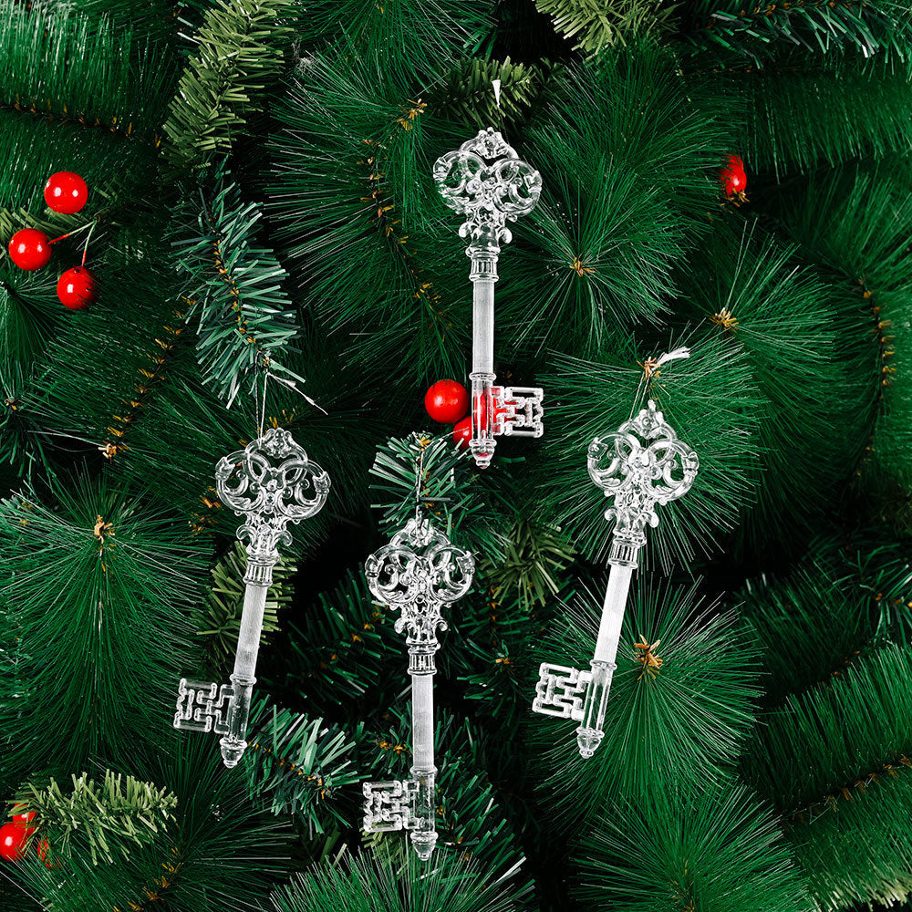 Transparent Snowflake Deer Pendant Christmas Party Decoration Christmas Tree Decor Hanging Ornaments New Year Gifts