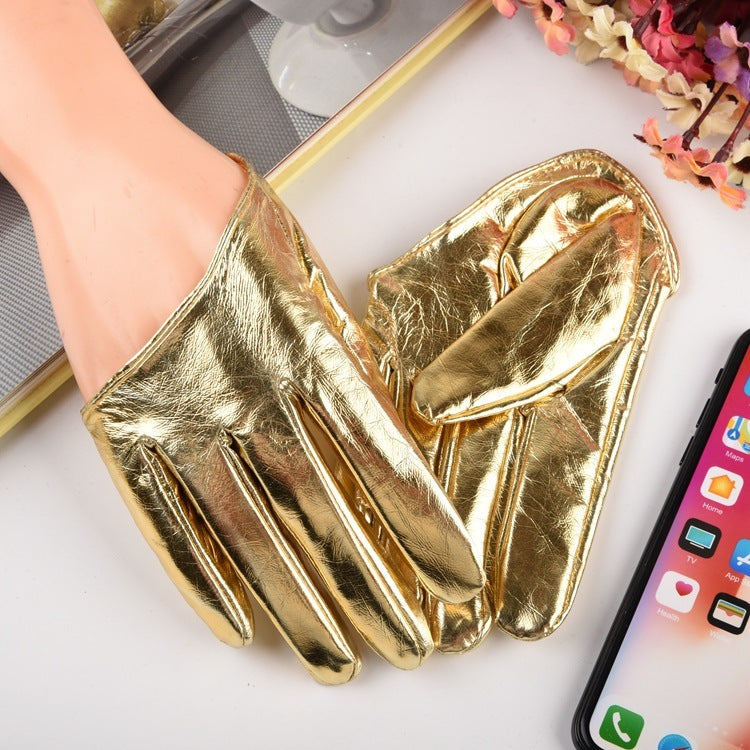 Fashion Solid Color Pole Dance Performance Half Palm Glovesproduct