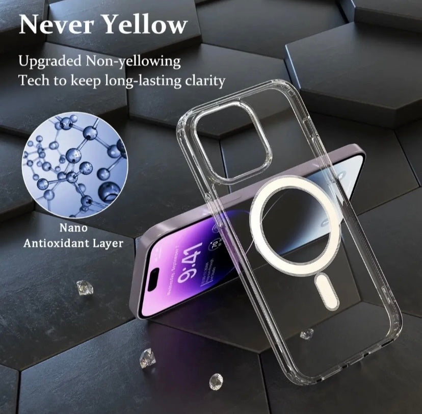 For Phone 15 14 Plus, Pro, Pro Max Case, Compatible With MagSafe, Shockproof Military - Grade Protection, Magnetic Phone Case For Phone 15 14 Plus, Pro, Pro Max, Classic Hybrid Case