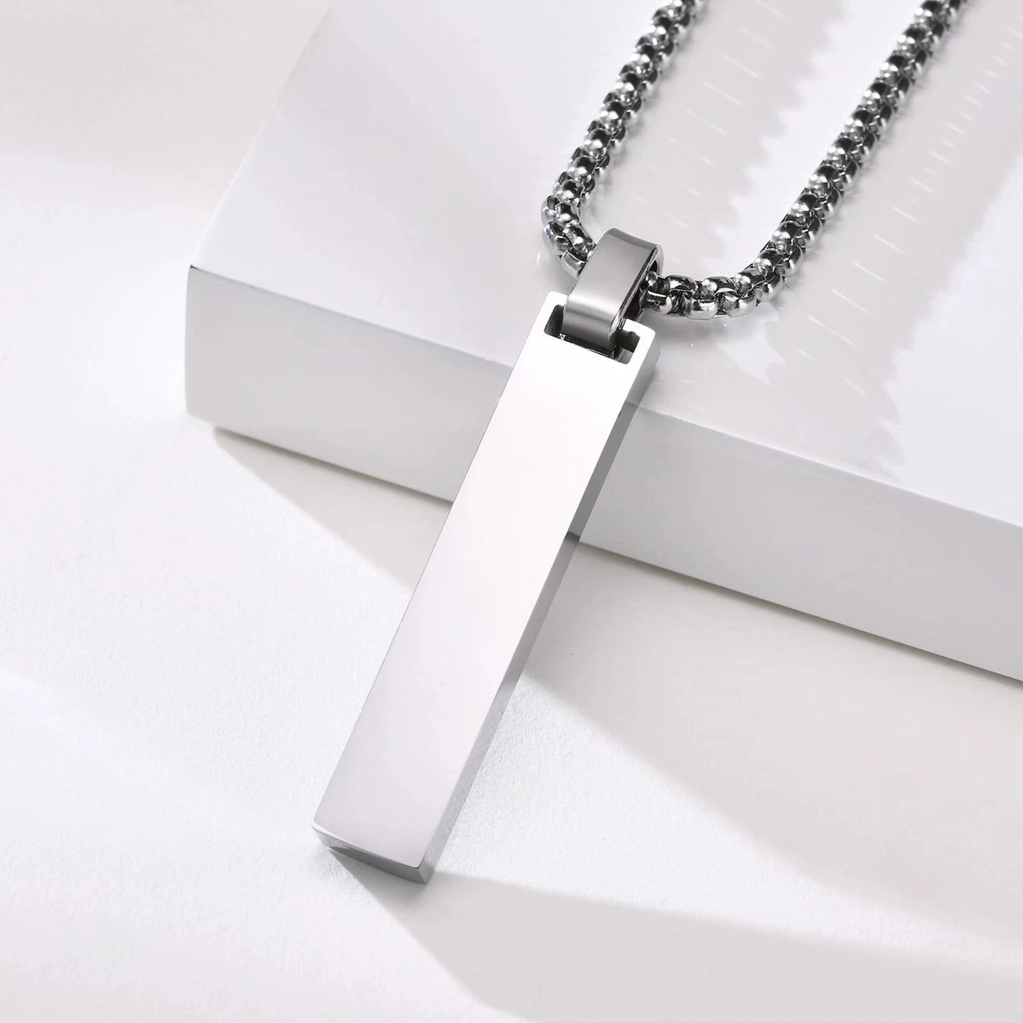 Stainless Steel Simple Roman Numeral Necklace