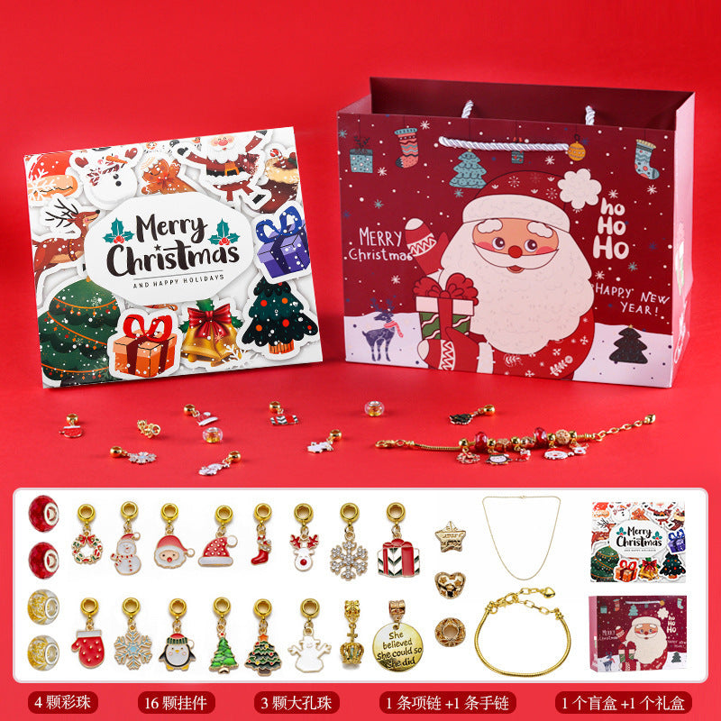 Diy Creative Children's Bracelet Ornament 24 Grid Calendar Christmas Blind Box