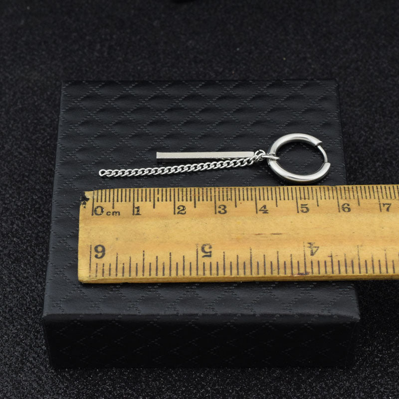 Square Stick Chain Earrings Men And Women