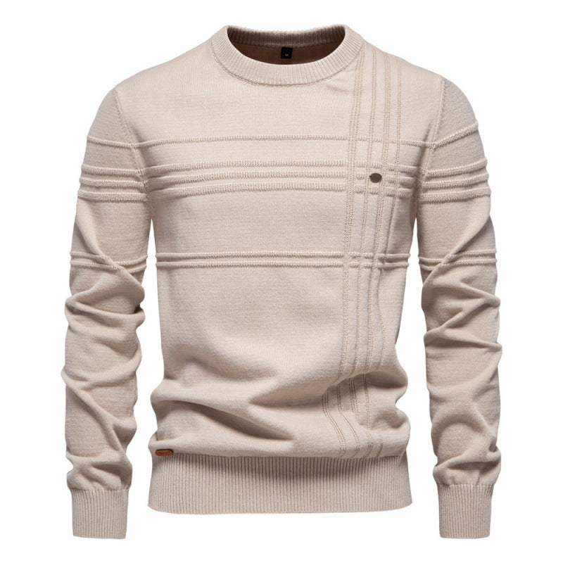 European Size Men's Round Neck Pullover