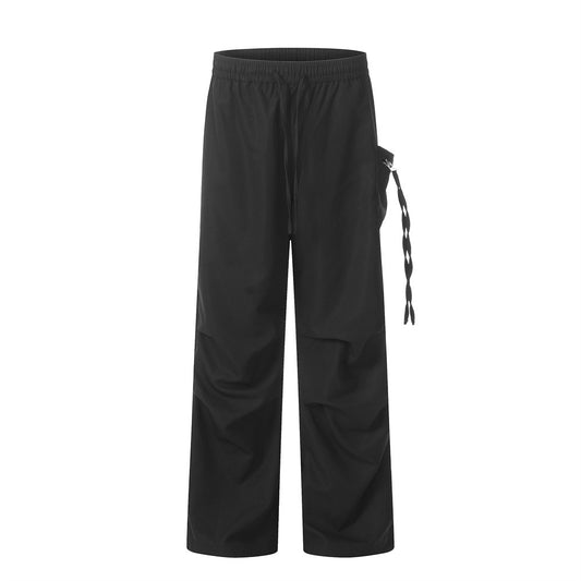 Fashion Pleated Paratrooper Casual Pants Men