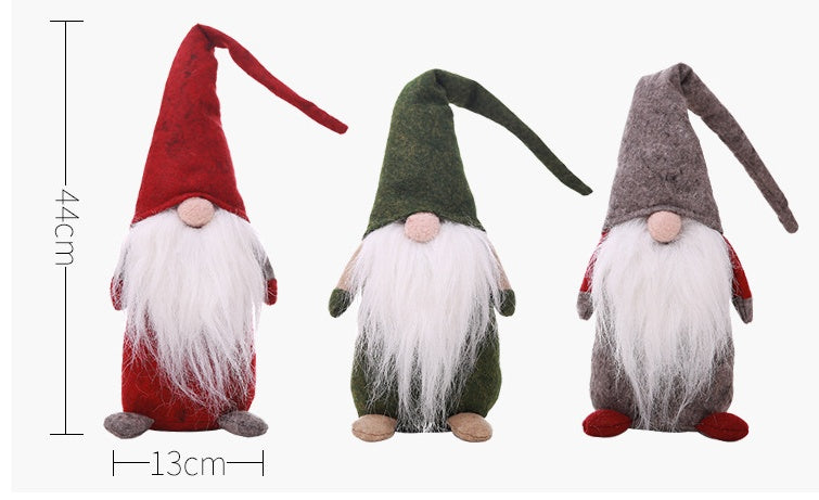 New Christmas Decoration Supplies Tree Pendant Small Old Man Doll Standing Faceless Doll Ornaments Wholesale