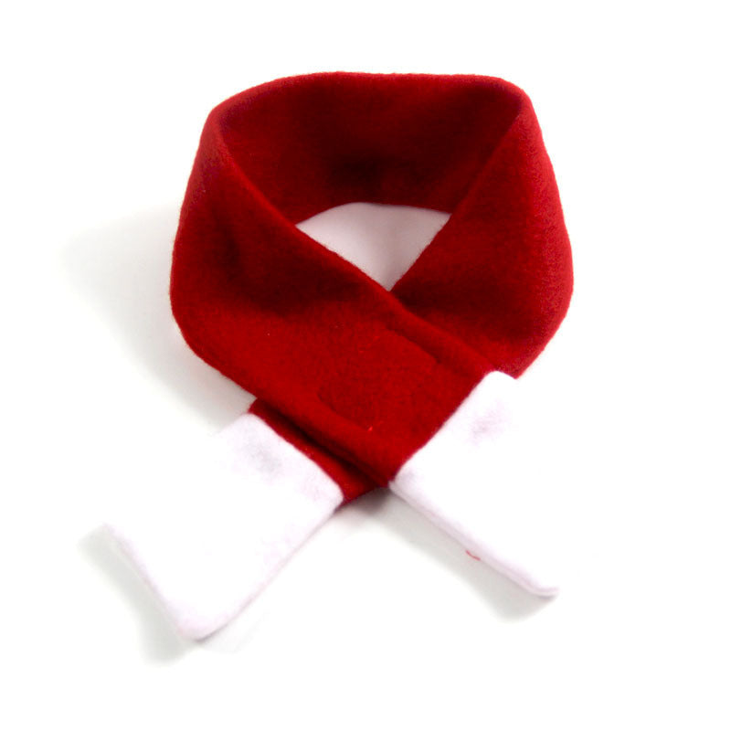 New Dog Christmas Hat Pet Clothing Hat Scarf Set Red