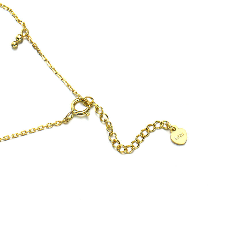 Fashion faceted black zirconium anklet