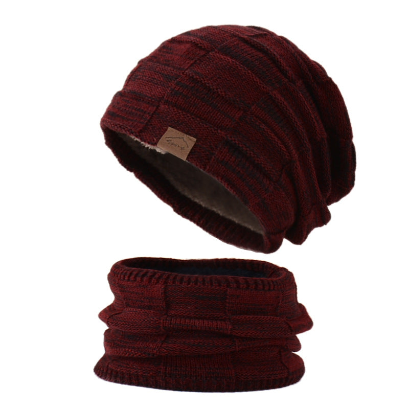 Two-piece Knitted Woolen Hat And Scarf For Lovers