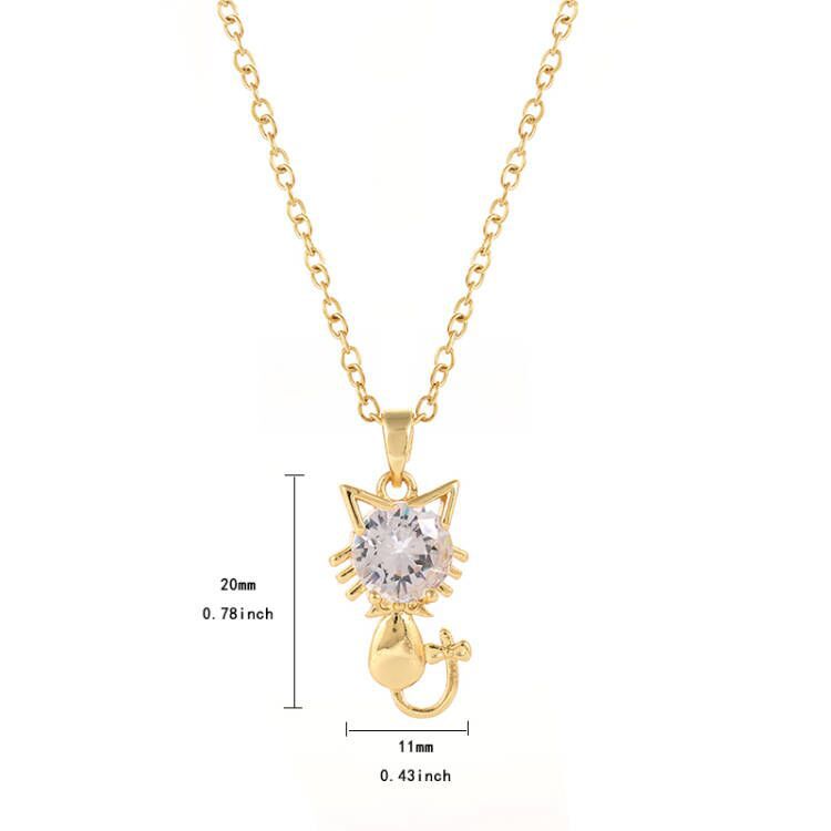 Titanium Steel Five-pointed Star Butterfly Wings Four-leaf Clover Inlaid Zircon Pendant Necklace