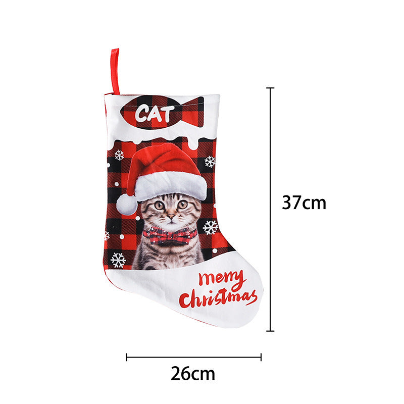 Printed Puppy Cat Christmas Decoration And Layout Supplies