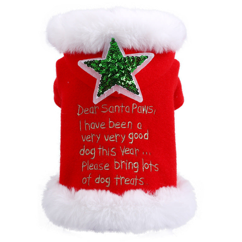 Christmas dog autumn and winter clothes