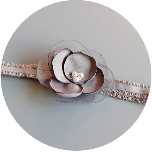 Baby hair with double lace flowers
