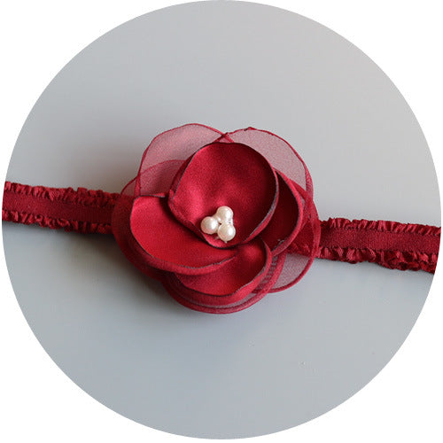 Baby hair with double lace flowers