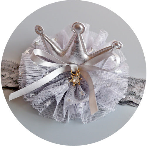 Baby hair with double lace flowers