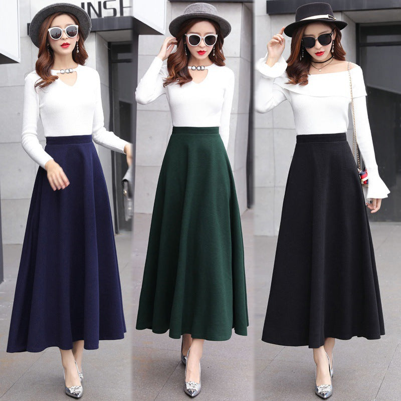 Thick woolen skirt
