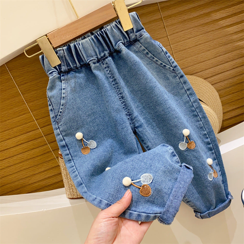 Girls Harem Jeans Children Korean Style