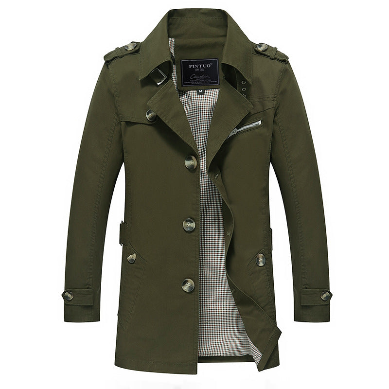 Casual Black Slim Fit Cotton Side Seam Sidekick Single-breasted Jacket