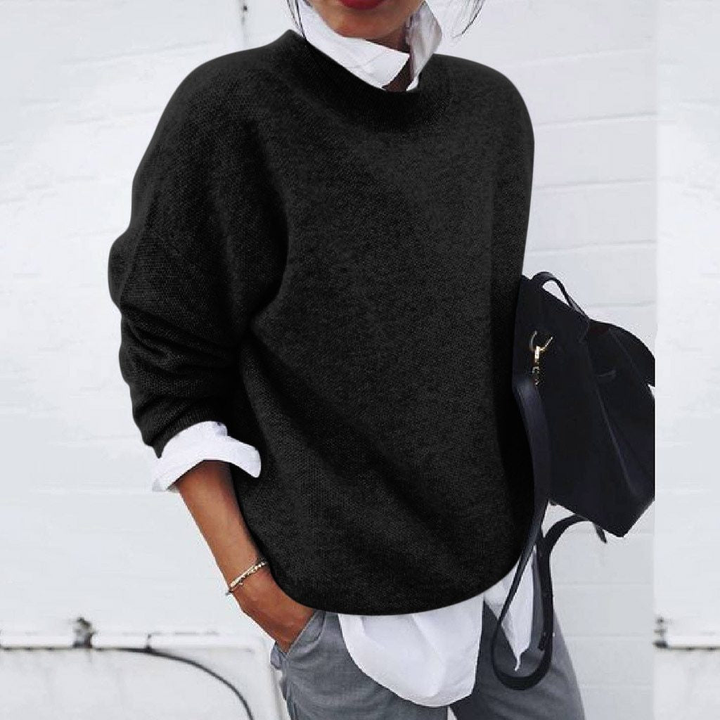 Women's fake two-piece sweater