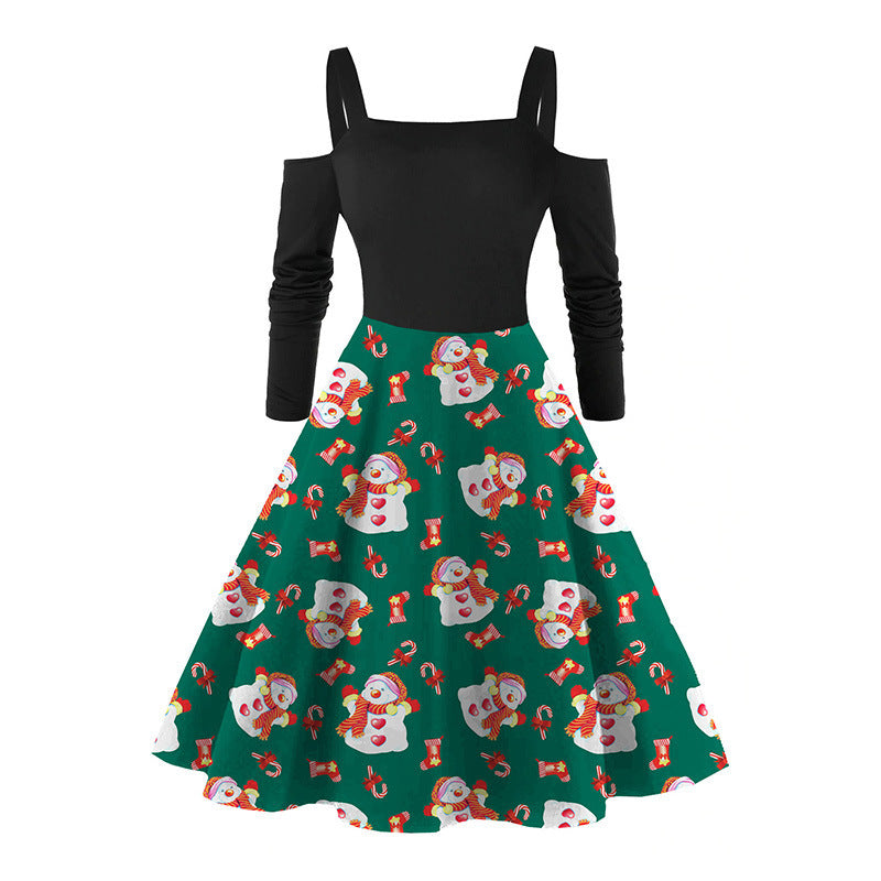 Women's Long Sleeve Red Christmas Dress