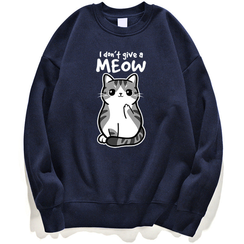 Cartoon Kitten Pattern Sweater European Size