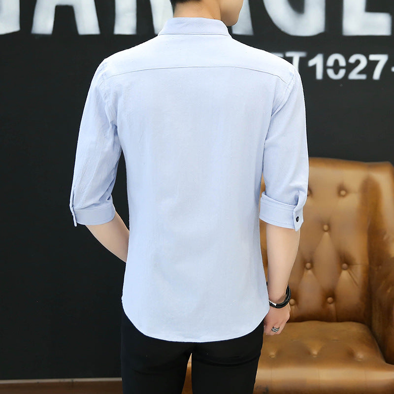 Mens Stand-Collar Shirts For Spring