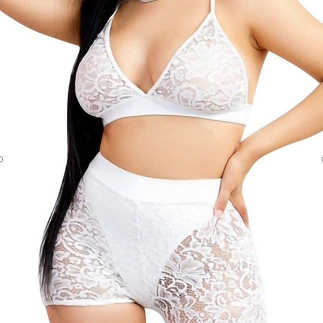 European And American Sexy Black Home Wear Two-piece Set