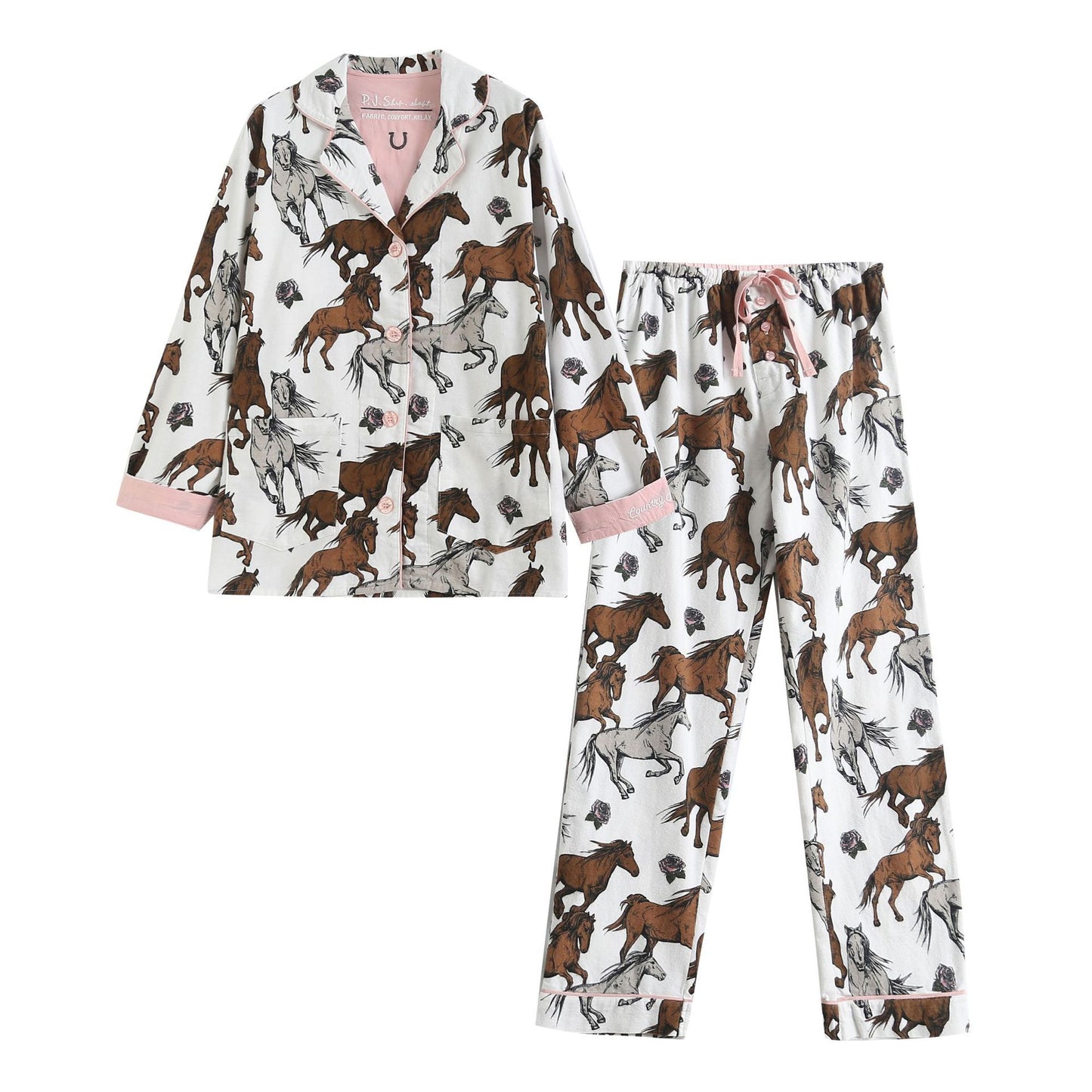 Women's Chic Cotton Brushed Pajamas Homewear