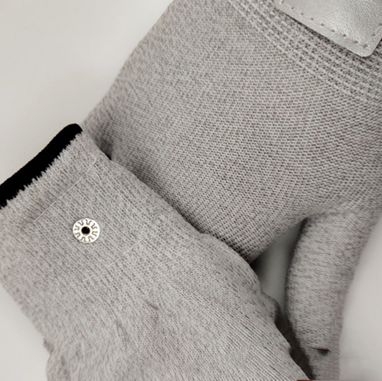Silver Fiber Luokou Plus Fixed Leather Physiotherapy Conductive Leather Electrode Gloves