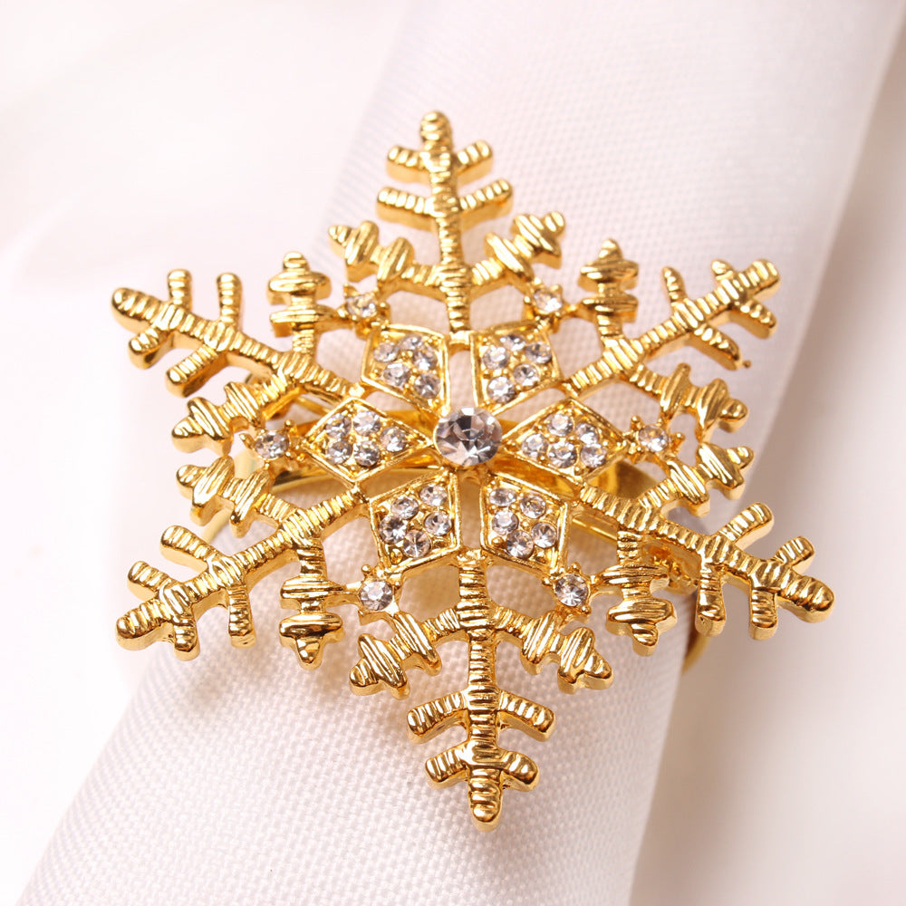 Christmas Elk Wreath Christmas Tree Bells Snowflake Napkin Ring