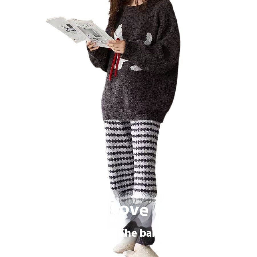 Thick Warm Long Sleeves Homewear Suit