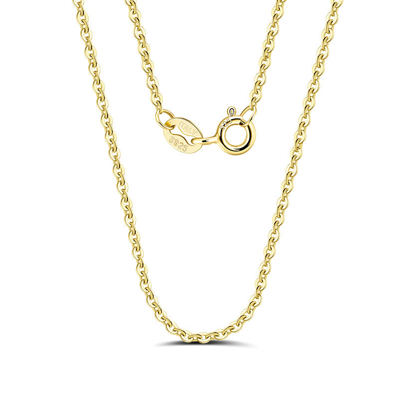 Sterling Silver Necklace Calendering Chain Clavicle Bare Necklace