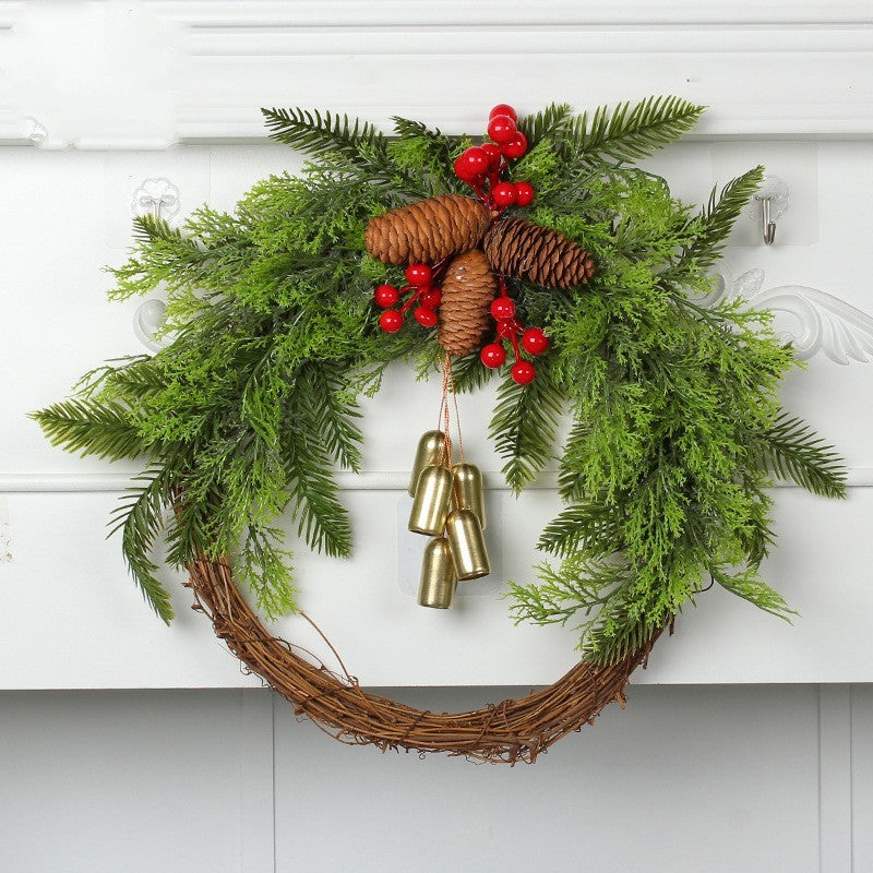 Christmas Wreath Bell Door Hanging
