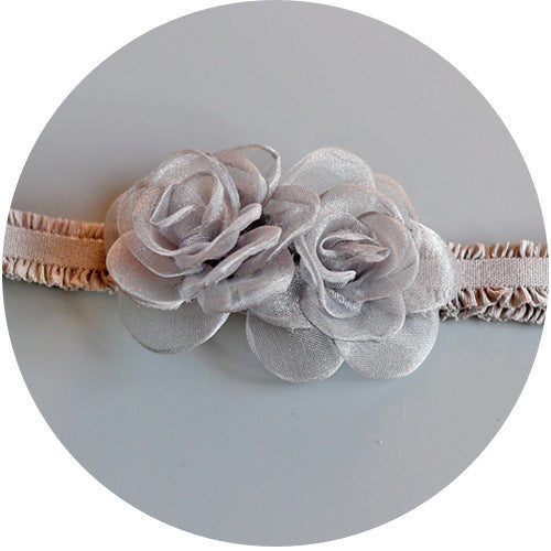 Baby hair with double lace flowers