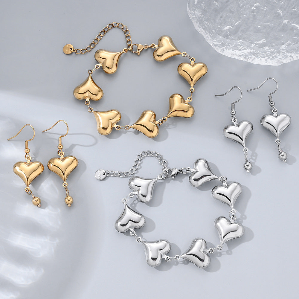 Women's Advanced All-match Stainless Steel Hand Jewelry Suit