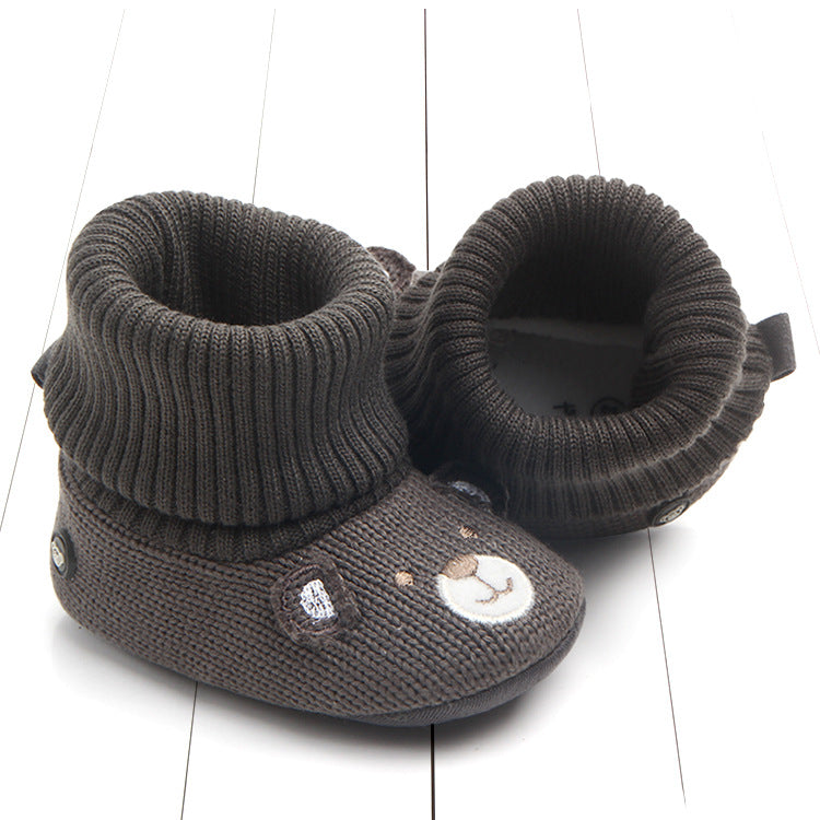 Autumn new cartoon woolen shoes baby toddler shoes