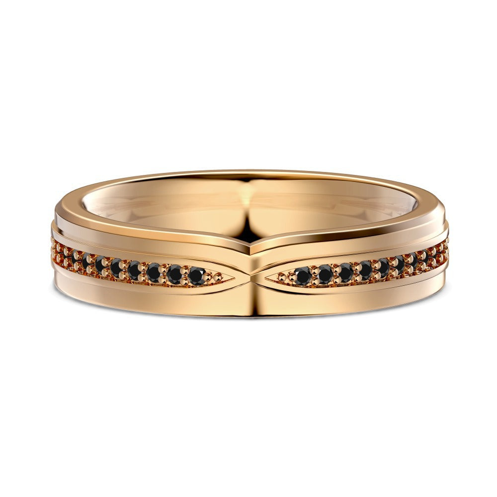 Sterling Silver Ring For Men And Women Couple Rings Design Zircon Inlaid Couple's Ring