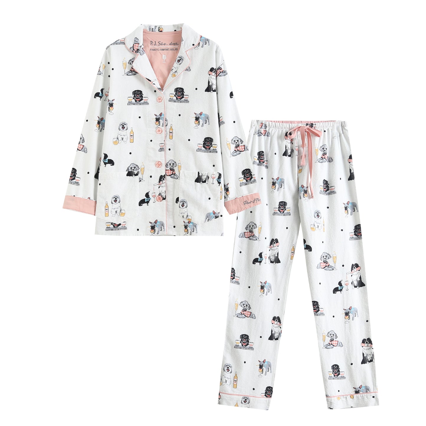 Women's Chic Cotton Brushed Pajamas Homewear