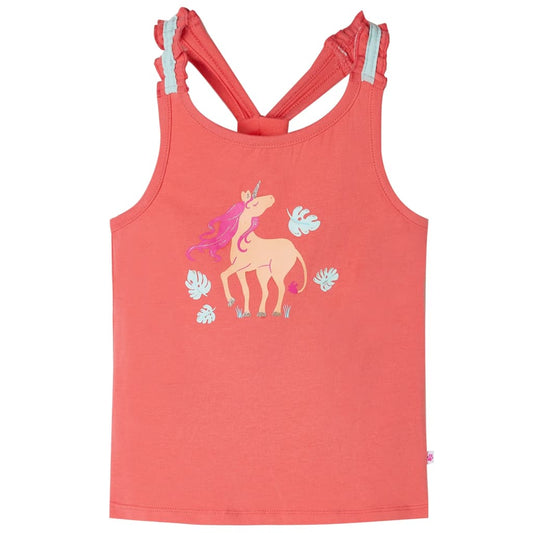 children's tank top coral pink 116