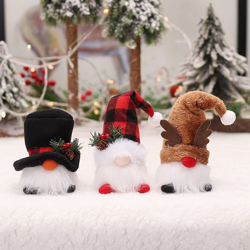Mingguan Cross-border New Christmas Decorations Cartoon Light-emitting Doll Ornaments Christmas Tree Pendant Wholesale