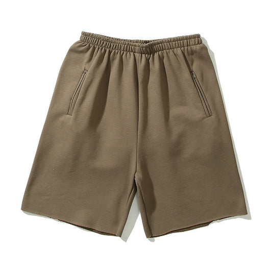 Washed Vintage High Street Loose Shorts For Men And Women