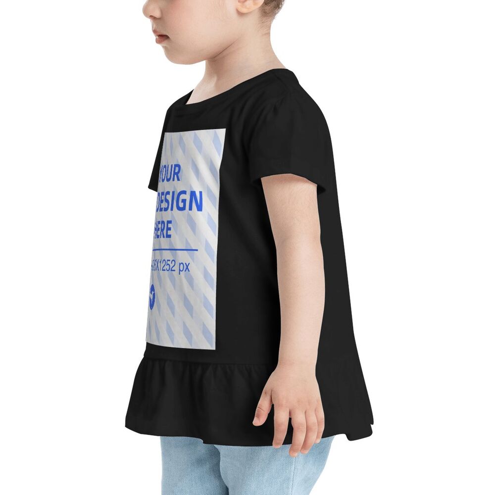 2-6T Girls Short Sleeve Ruffle T-Shirt