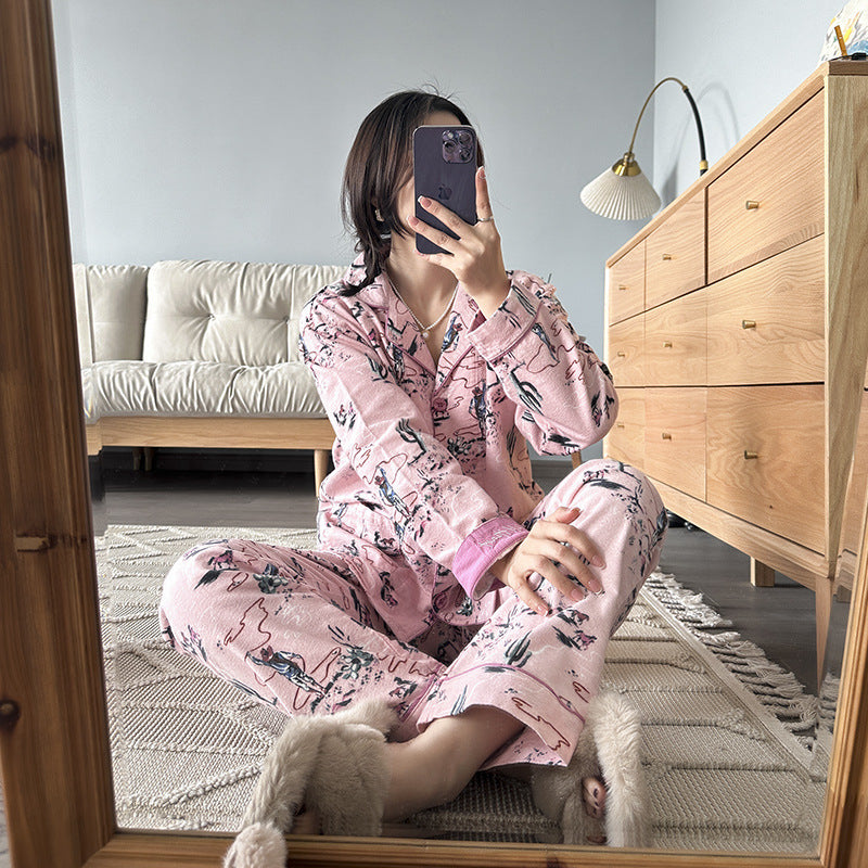 Women's Chic Cotton Brushed Pajamas Homewear