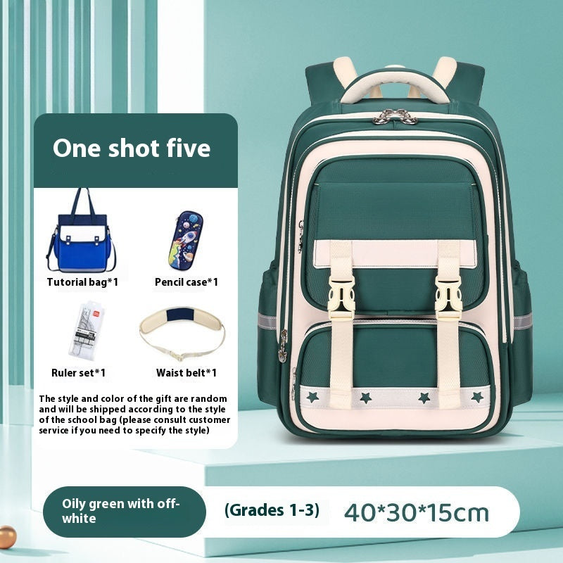 Elementary School Student Large Capacity Girl Spine-protective Backpack