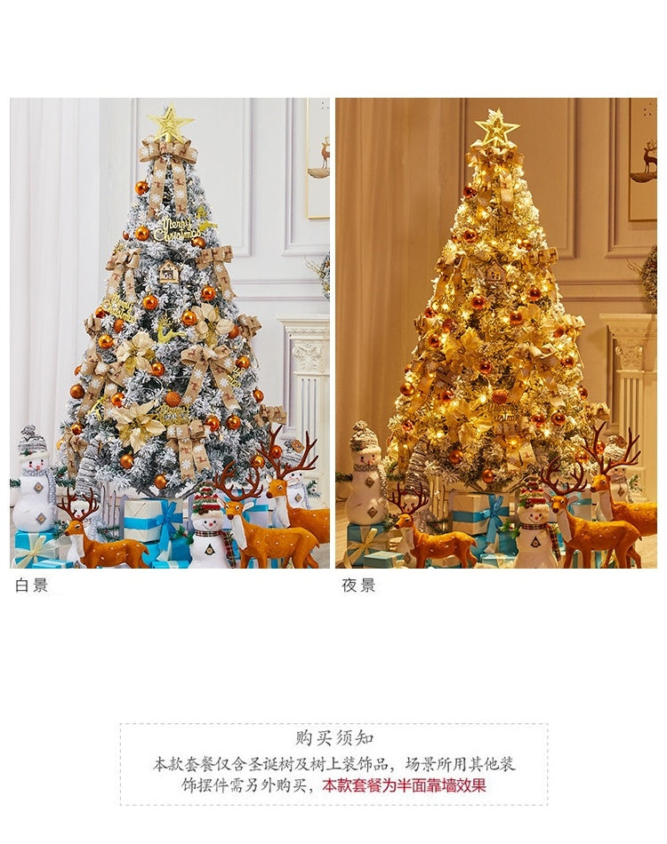 Christmas Tree Full Xmas Tree Perfect For Indoor And Outdoor Holiday Decoration Package With Solid Metal Legs Yellow,