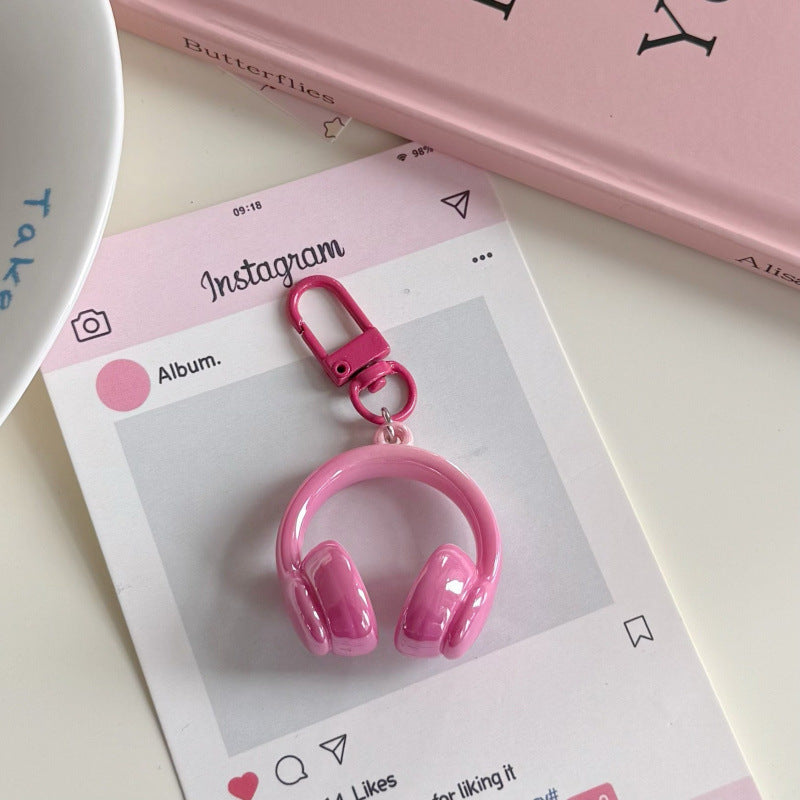 Personalized Small Earphone Pendant Mobile Phone Charm Keychain