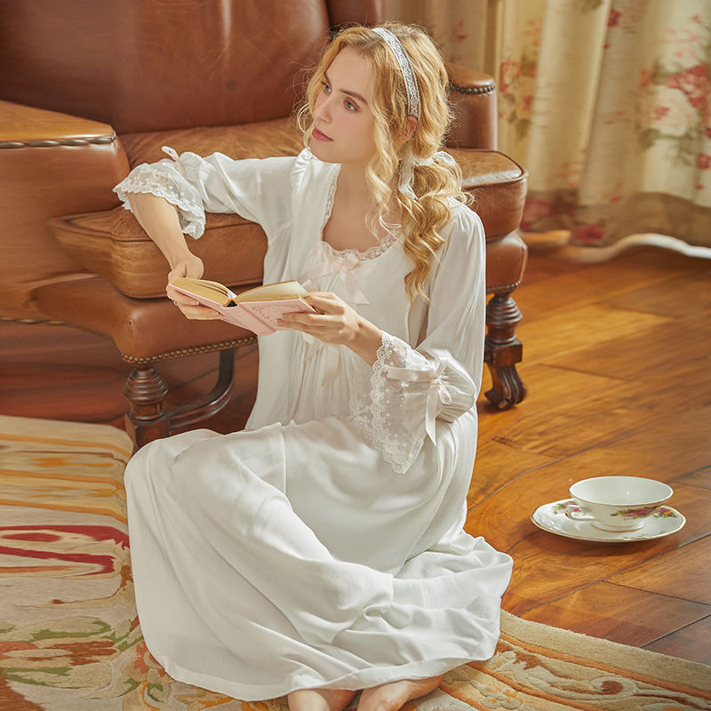 European And American Court Nightdress Summer New Lace Homewear