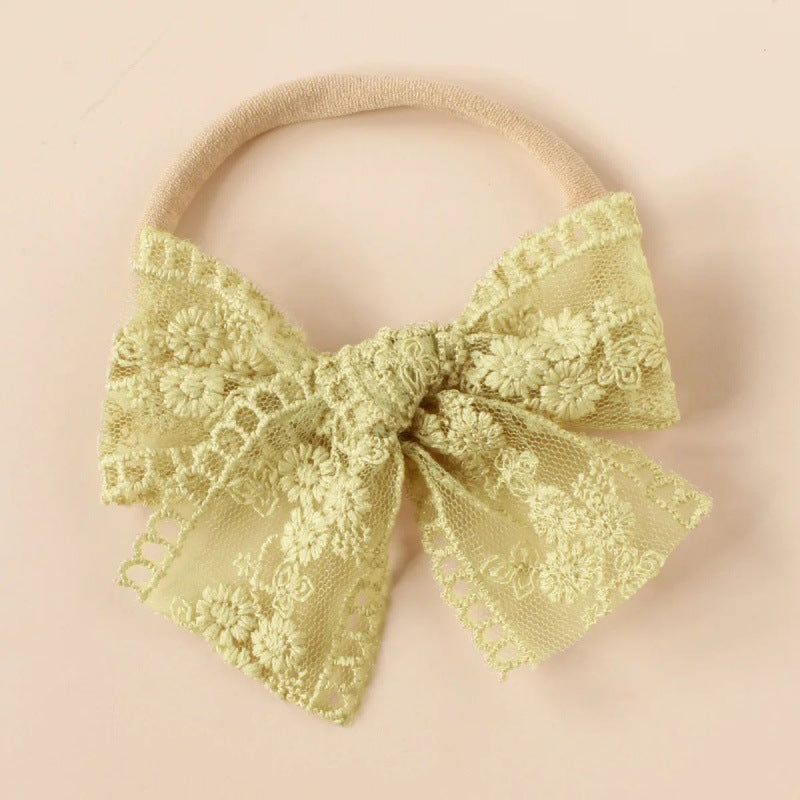 Baby Nylon Bow Headband For Girls Soft Headbands Cute Elasti