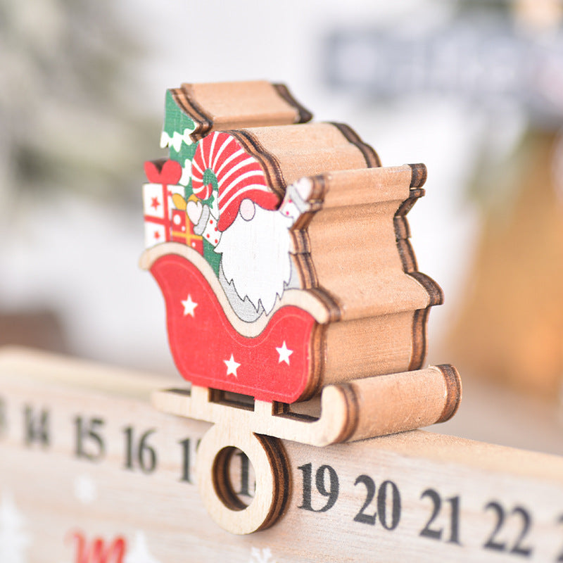 Christmas Wooden Calendar Mobile Ornaments