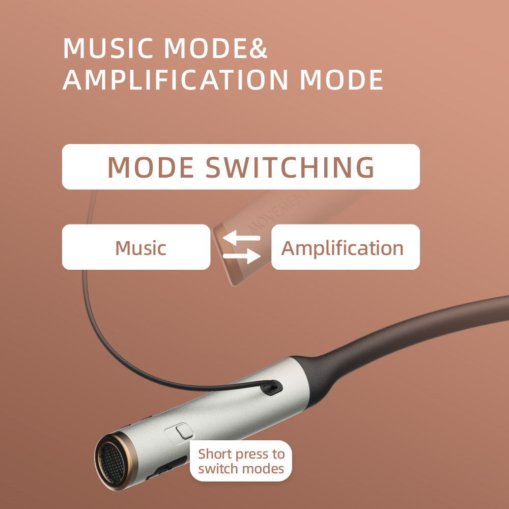 Simple Neck Hanging Headphones With Bluetooth Auxiliary Hearing