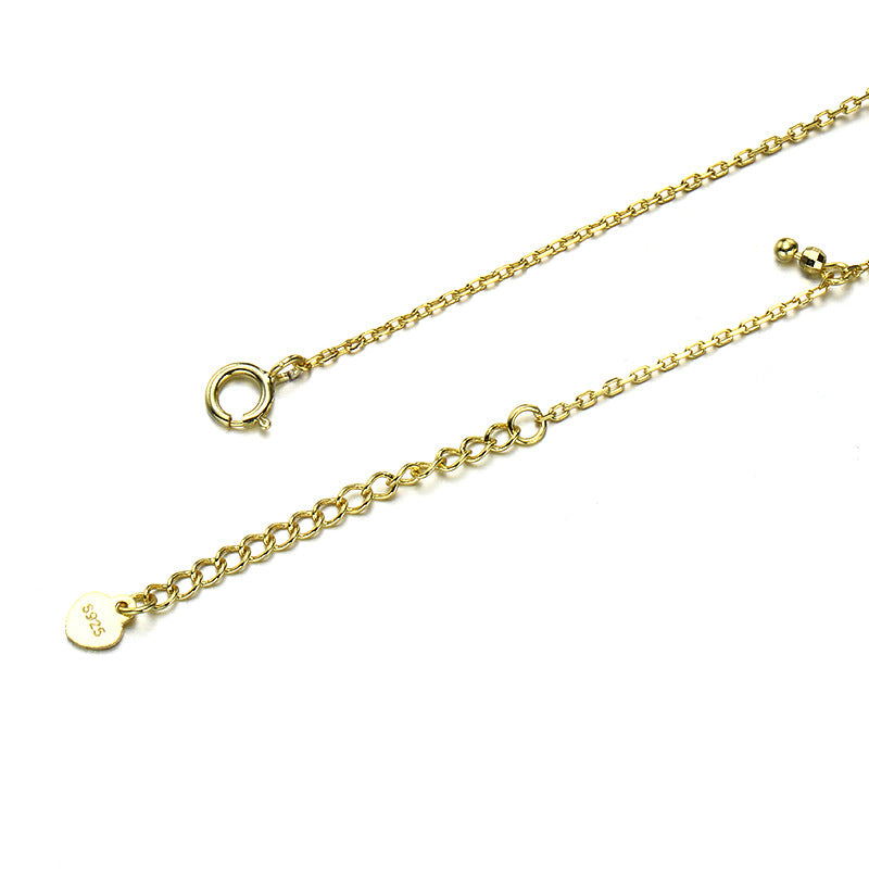 Fashion faceted black zirconium anklet